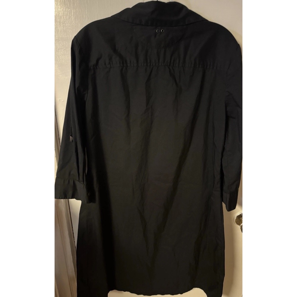 Converse Women's All Star Black 3/4 Sleeve Cotton Shirt Dress - Picture 8 of 14